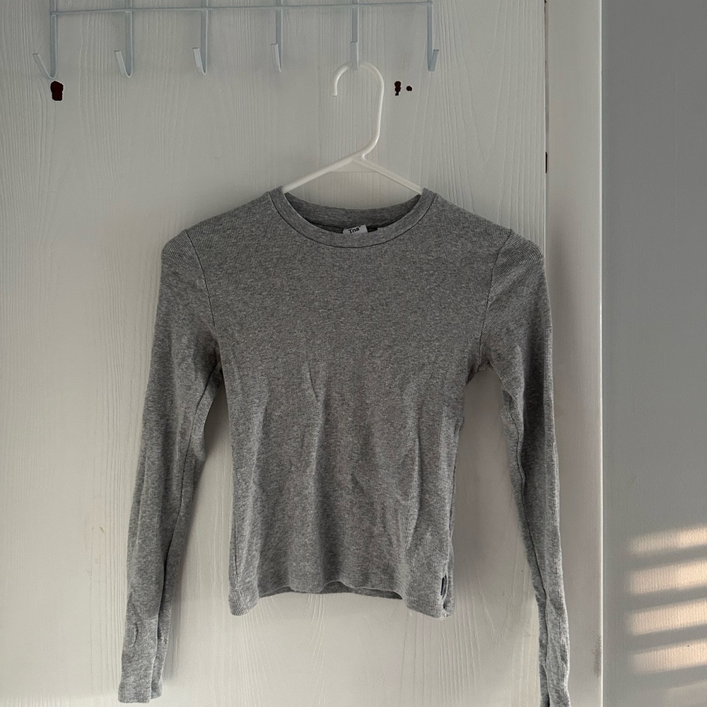 TNA Heather Gray Long Sleeve Shirt